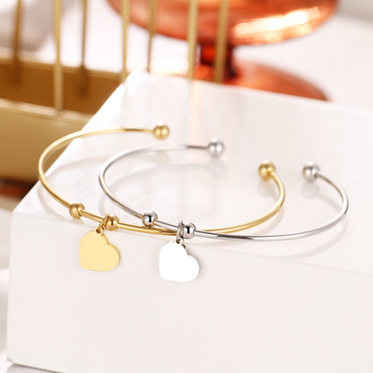 À ma Fille - j'ai rempli ce bracelet de tout mon amour - Or