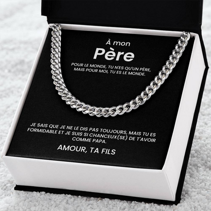 À mon Père - Collier cubain - Or