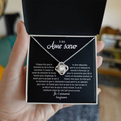 À Ma Âme Sœur - Collier Nœud D'amour - Or