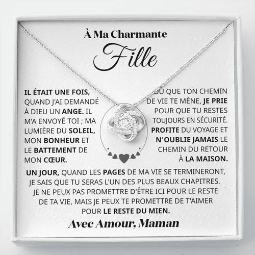 À ma Fille - Collier noeud d'amour