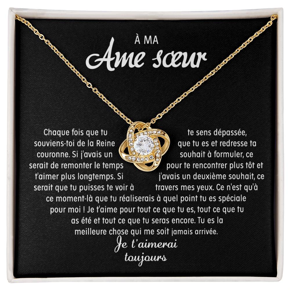 À Ma Âme Sœur - Collier Nœud D'amour - Or
