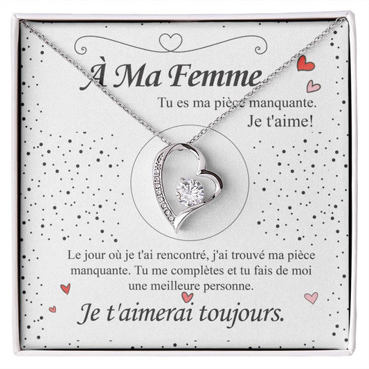 À ma Femme - Collier en forme de cœur