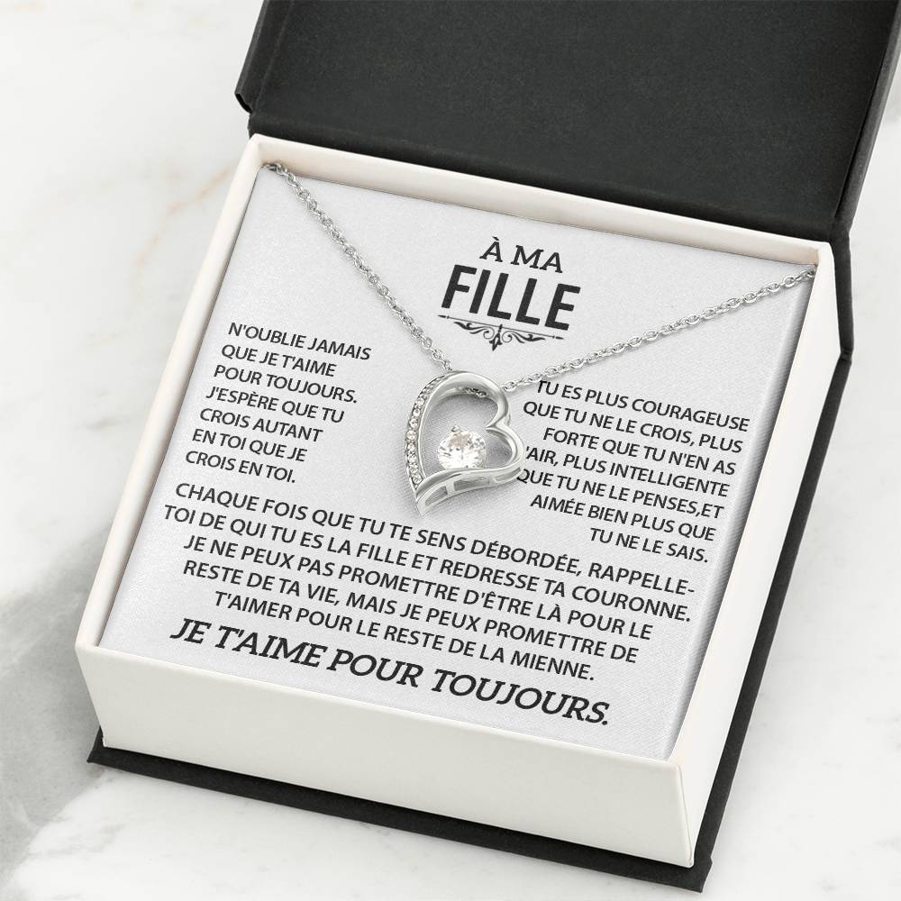 À ma Fille - Collier coeur