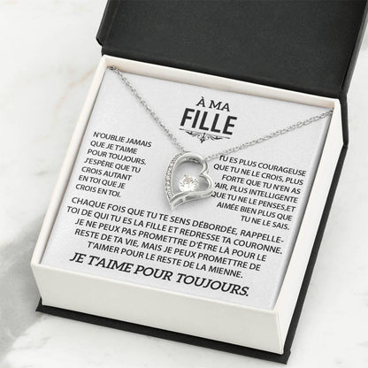 À ma Fille - Collier coeur