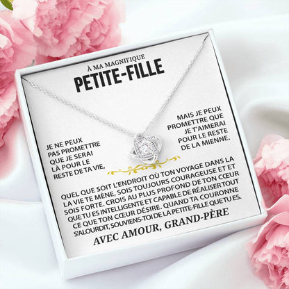 À ma belle Petite-Fille - Collier avec nœud d'amour
