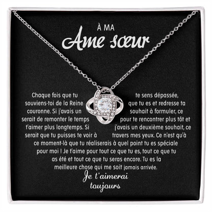 À Ma Âme Sœur - Collier Nœud D'amour