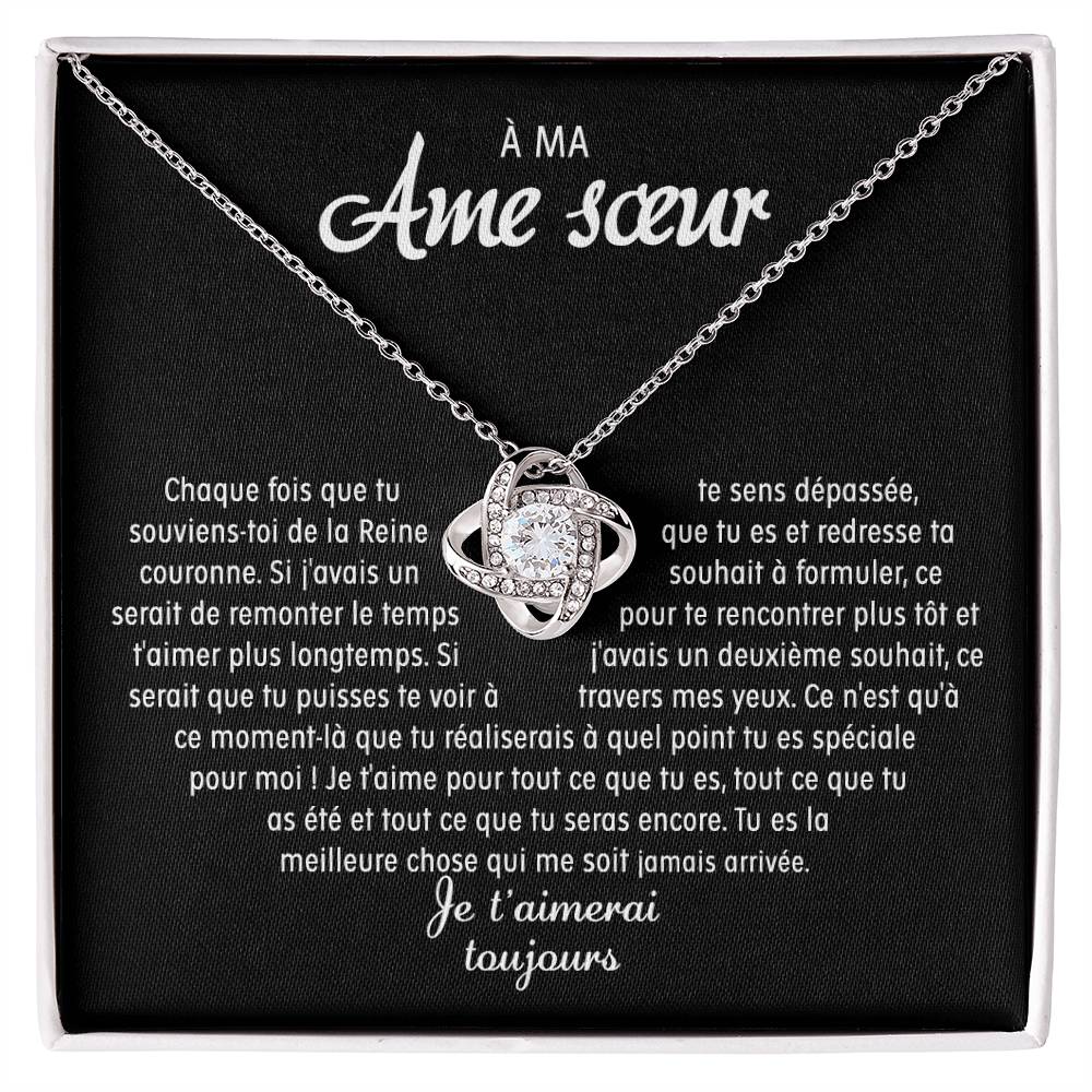À Ma Âme Sœur - Collier Nœud D'amour - Or