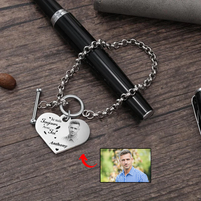 Je Suis Toujours Avec Toi - Bracelet Commémoratif - Or