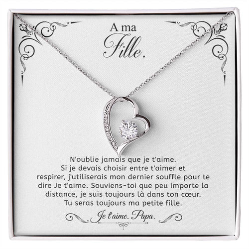 À ma Fille - Collier pendentif Amour, de papa