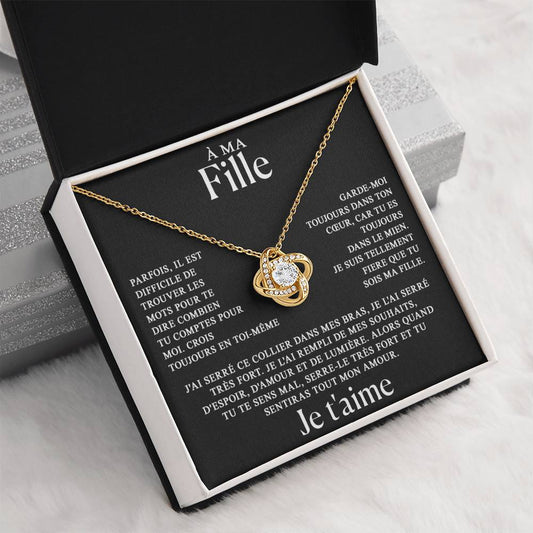 Collier coeur - À ma Fille - Or