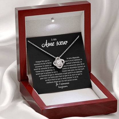 À Ma Âme Sœur - Collier Nœud D'amour - Or