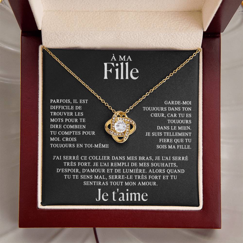 Collier coeur - À ma Fille