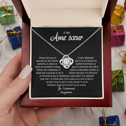 À Ma Âme Sœur - Collier Nœud D'amour - Or