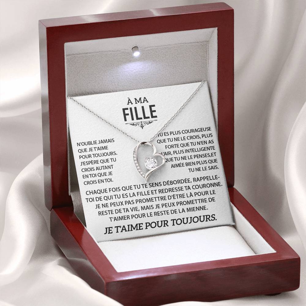 À ma Fille - Collier coeur
