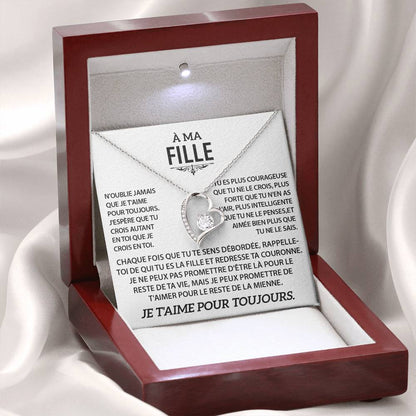 À ma Fille - Collier coeur