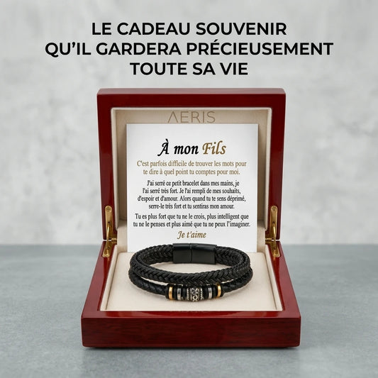 Bracelet À mon Fils - N'oublie jamais à quel point je t'aime