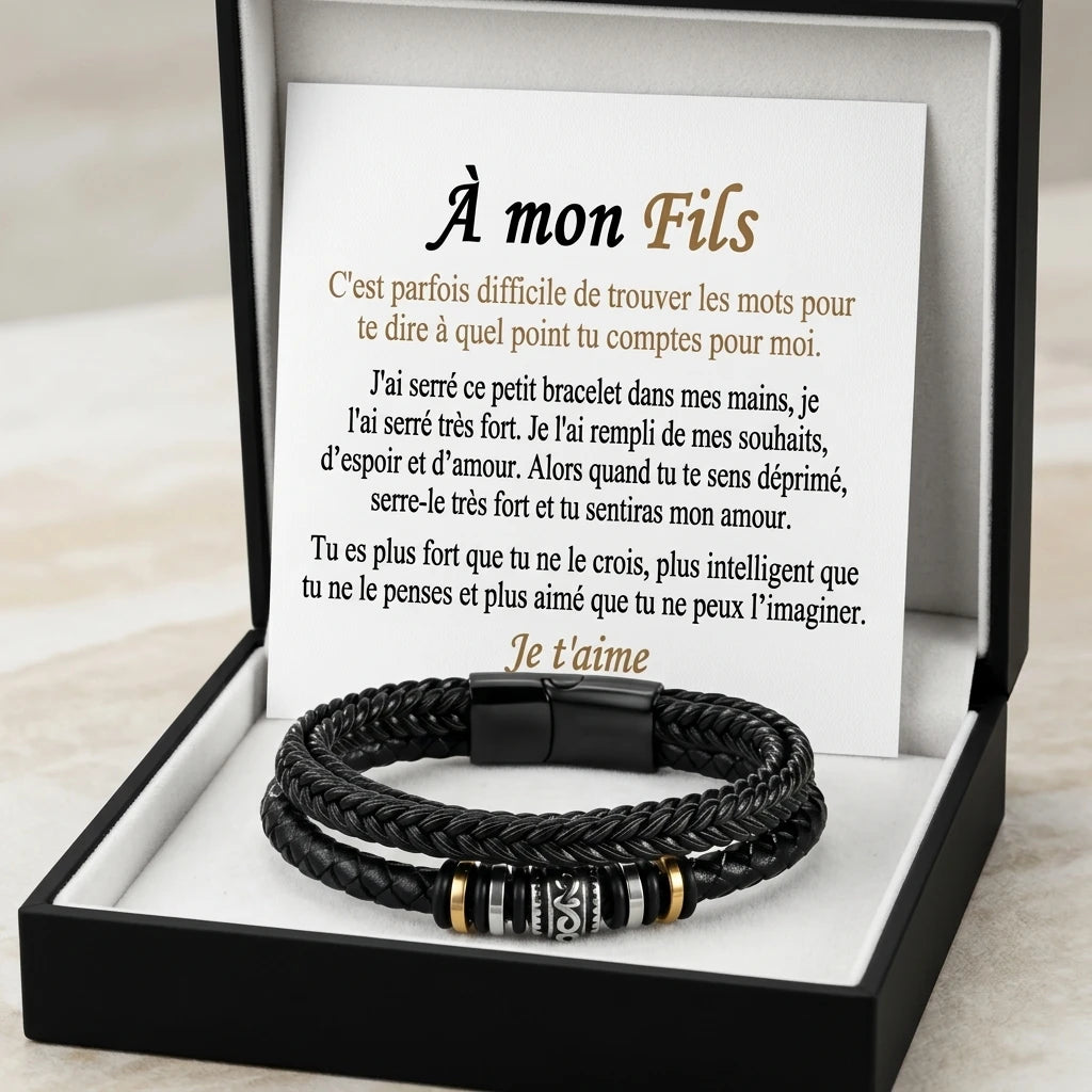 Bracelet À mon Fils - N'oublie jamais à quel point je t'aime