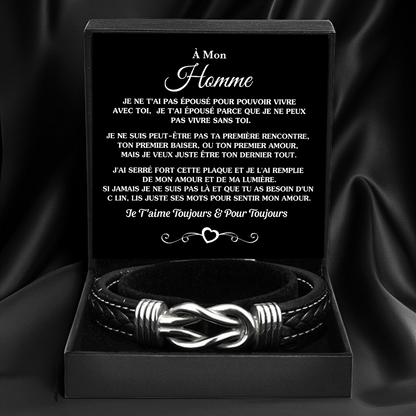 À mon Homme - Bracelet noeud d'amour