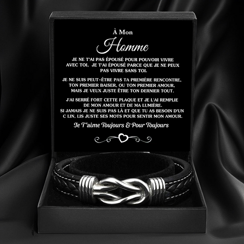 À mon Homme - Bracelet noeud d'amour