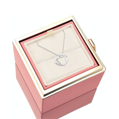 Deux coeurs imbriqués - Collier personnalisé - Or