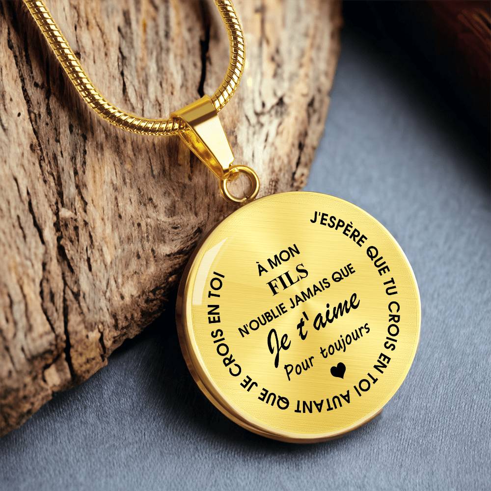 Collier familial - À mon Fils ou ma Fille - Or