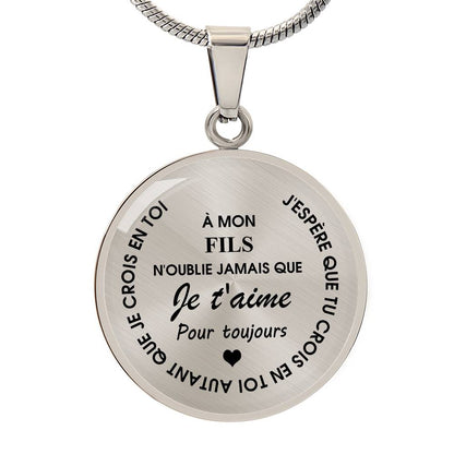 Collier familial - À mon Fils ou ma Fille - Or