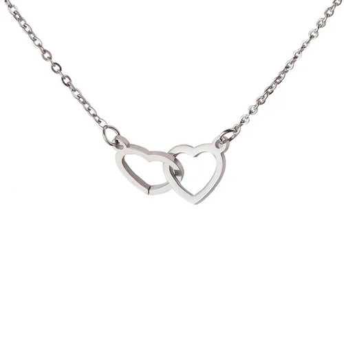 Coeur 14kt Collier plaqué or blanc