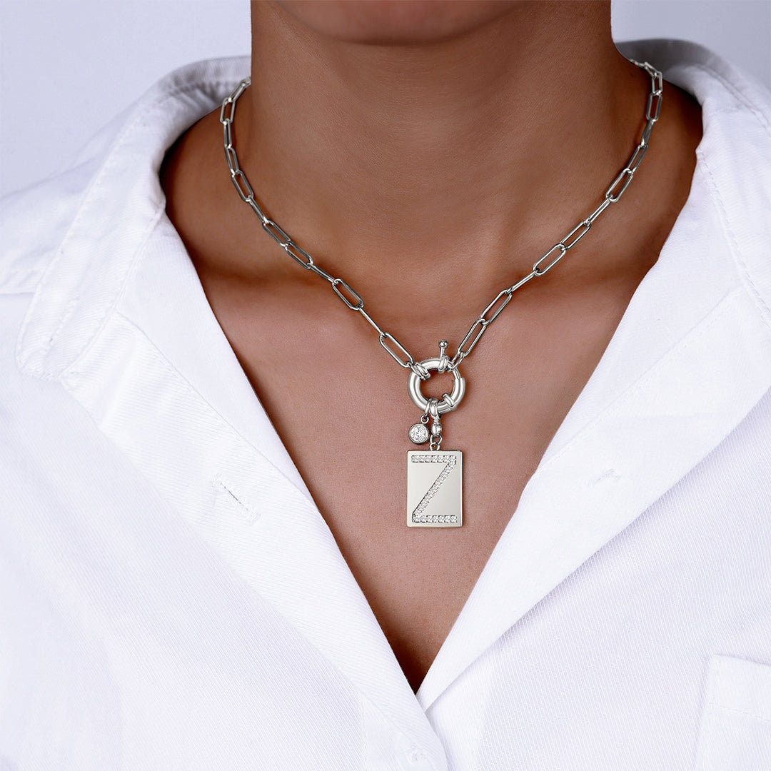 Collier pendentif initial - Or